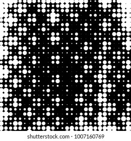 Grunge halftone black and white dots texture background. Spotted vector Abstract Texture
