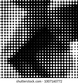 Grunge halftone black and white dots texture background. Spotted vector Abstract Texture

