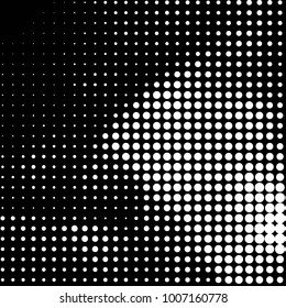 Grunge halftone black and white dots texture background. Spotted vector Abstract Texture
