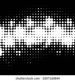 Grunge halftone black and white dots texture background. Spotted vector Abstract Texture
