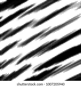 Grunge halftone black and white dots texture background. Spotted vector Abstract Texture
