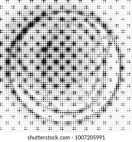Grunge halftone black and white dots texture background. Spotted vector Abstract Texture

