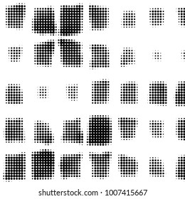 Grunge halftone black and white dots texture background. Spotted Abstract Texture
