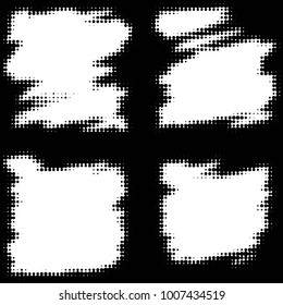 Grunge halftone black and white dots texture background. Spotted Abstract Texture

