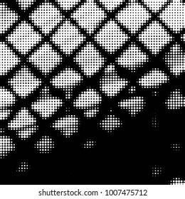 Grunge halftone black and white dots texture background. Spotted Abstract Texture
