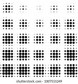 Grunge halftone black and white dots texture background. Spotted Abstract Texture

