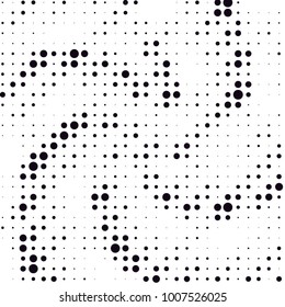 Grunge halftone black and white dots texture background. Spotted Abstract Texture
