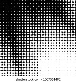 Grunge halftone black and white dots texture background. Spotted Abstract Texture
