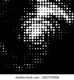 Grunge halftone black and white dots texture background. Spotted Abstract Texture
