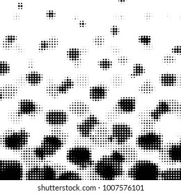 Grunge halftone black and white dots texture background. Spotted Abstract Texture
