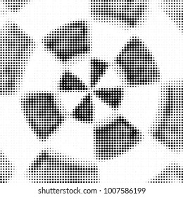 Grunge halftone black and white dots texture background. Spotted Abstract Texture
