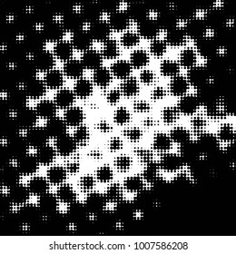 Grunge halftone black and white dots texture background. Spotted Abstract Texture
