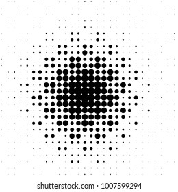 Grunge halftone black and white dots texture background. Spotted Abstract Texture
