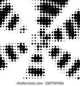 Grunge halftone black and white dots texture background. Spotted Abstract Texture
