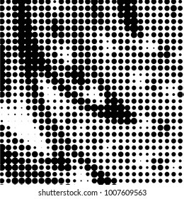 Grunge halftone black and white dots texture background. Spotted Abstract Texture
