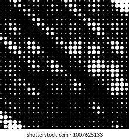 Grunge halftone black and white dots texture background. Spotted Abstract Texture

