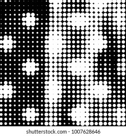 Grunge halftone black and white dots texture background. Spotted Abstract Texture
