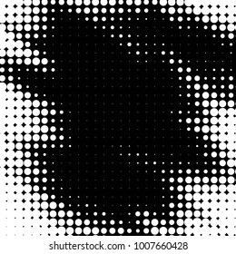 Grunge halftone black and white dots texture background. Spotted Abstract Texture
