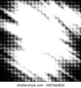 Grunge halftone black and white dots texture background. Spotted Abstract Texture
