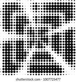 Grunge halftone black and white dots texture background. Spotted Abstract Texture
