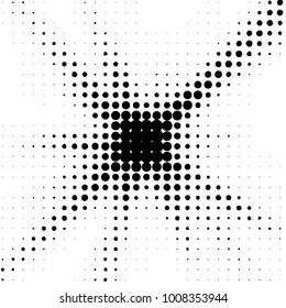 Grunge halftone black and white dots texture background. Spotted vector Abstract Texture
