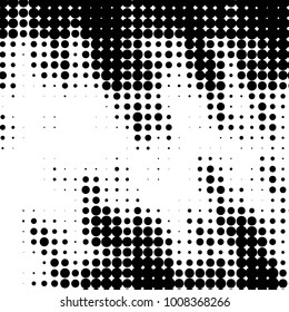 Grunge halftone black and white dots texture background. Spotted vector Abstract Texture
