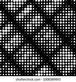 Grunge halftone black and white dots texture background. Spotted vector Abstract Texture
