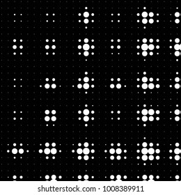 Grunge halftone black and white dots texture background. Spotted vector Abstract Texture
