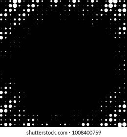 Grunge halftone black and white dots texture background. Spotted vector Abstract Texture
