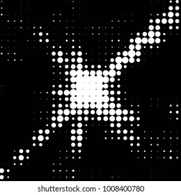 Grunge halftone black and white dots texture background. Spotted vector Abstract Texture
