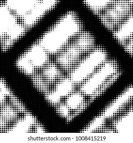 Grunge halftone black and white dots texture background. Spotted vector Abstract Texture
