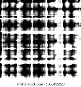 Grunge halftone black and white dots texture background. Spotted vector Abstract Texture
