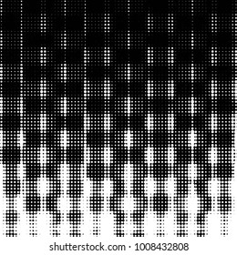 Grunge halftone black and white dots texture background. Spotted vector Abstract Texture
