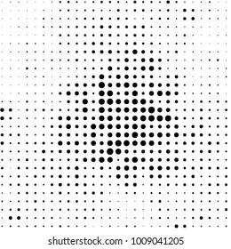 Grunge halftone black and white dots texture background. Spotted vector Abstract Texture

