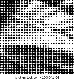 Grunge halftone black and white dots texture background. Spotted vector Abstract Texture
