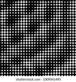 Grunge halftone black and white dots texture background. Spotted vector Abstract Texture
