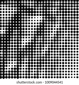 Grunge halftone black and white dots texture background. Spotted vector Abstract Texture
