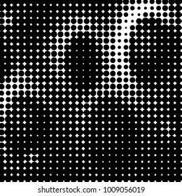Grunge halftone black and white dots texture background. Spotted vector Abstract Texture
