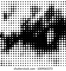 Grunge halftone black and white dots texture background. Spotted vector Abstract Texture
