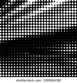 Grunge halftone black and white dots texture background. Spotted vector Abstract Texture
