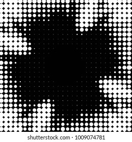Grunge halftone black and white dots texture background. Spotted vector Abstract Texture
