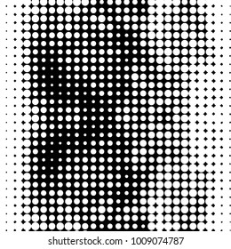 Grunge halftone black and white dots texture background. Spotted vector Abstract Texture
