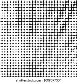 Grunge halftone black and white dots texture background. Spotted vector Abstract Texture
