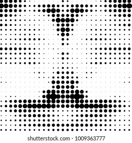 Grunge halftone black and white dots texture background. Spotted vector Abstract Texture
