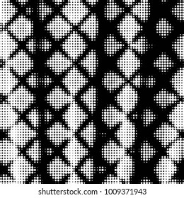 Grunge halftone black and white dots texture background. Spotted vector Abstract Texture
