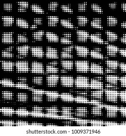 Grunge halftone black and white dots texture background. Spotted vector Abstract Texture
