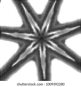Grunge halftone black and white dots texture background. Spotted vector Abstract Texture
