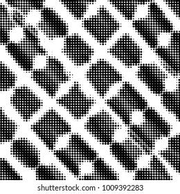 Grunge halftone black and white dots texture background. Spotted vector Abstract Texture
