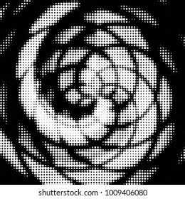 Grunge halftone black and white dots texture background. Spotted vector Abstract Texture
