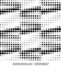 Grunge halftone black and white dots texture background. Spotted vector Abstract Texture
